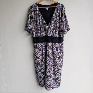 Jessica London Multicolour V-Neck Dress